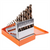 KnKut KnKut 15 Piece Left Hand Jobber Length Drill Bit Set 1/16"-1/2" by 32nds