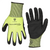 Legacy Manufacturing Flexzilla&reg; Pro Cut Resistant Sandy Nitrile Dip Gloves, ANSI Level 5, Black/ZillaGreen&trade;, L