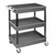 Luxor 3-Shelf Plastic Service Cart