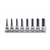 Ko-ken USA 3/8 Sq. Dr. Bit Grip Ring Hex Bit Socket Set, 3mm-12mm Hex - 8 pieces