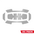 Milwaukee Tool 20 PACK 5PC BOLT Reflective Sticker Set - Silver