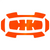 Milwaukee Tool 5PC BOLT Reflective Sticker Set - Orange