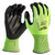 Milwaukee Tool 12 Pk Hi-Vis Cut Lvl 4 Poly Dip-XXL