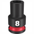 Milwaukee Tool SHOCKWAVE Impact Duty  3/8"Drive 8MM Standard 6 Point Socket