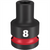 Milwaukee Tool SHOCKWAVE Impact Duty  1/2"Drive 8MM Standard 6 Point Socket