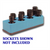 Mechanic's Time Savers SOC HOL 3/8U IMP BLUE NEON 8 HOLE