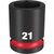 Milwaukee Tool SHOCKWAVE Impact Duty  1/2"Drive 21MM Standard 6 Point Socket