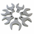 SUNEX 7 Pc.1/2" Dr. Metric Jumbo Crowfoot Wrench Set