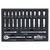 Wiha Set Includes - 11 Standard Sockets 5/32&rdquo; - 9/16&rdquo; | 10 Deep Sockets 5/32&rdquo; - 9/16&rdquo; | 1/4&rdquo; Drive Ratchet 72 Tooth | 1/4&rdquo; Drive Extension Bars 3&rdquo;, 6&rdquo; | 1/4&rdquo; Drive Universal Joint