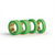 PPM Q1 Products HPG118 High Performance Green Masking Tape, 55 m x 18 mm, 130 um THK, Green, 48/case