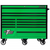 Extreme Tools Extreme Tools RX Series Professional 55"W x 25"D 12 Drawer Roller Cabinet 150 lbs slides Green, Black Drawer Pulls