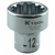 K Tool International Spline Socket 1/4 in. Dr 12 mm