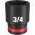 Milwaukee Tool SHOCKWAVE Impact Duty  3/8" Drive 3/4" Standard 6 Point Socket