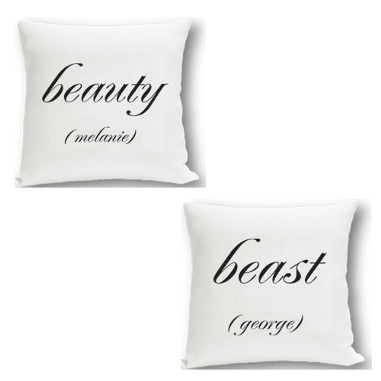 Personalized Beauty & Beast Pillows | Anniversary Gift