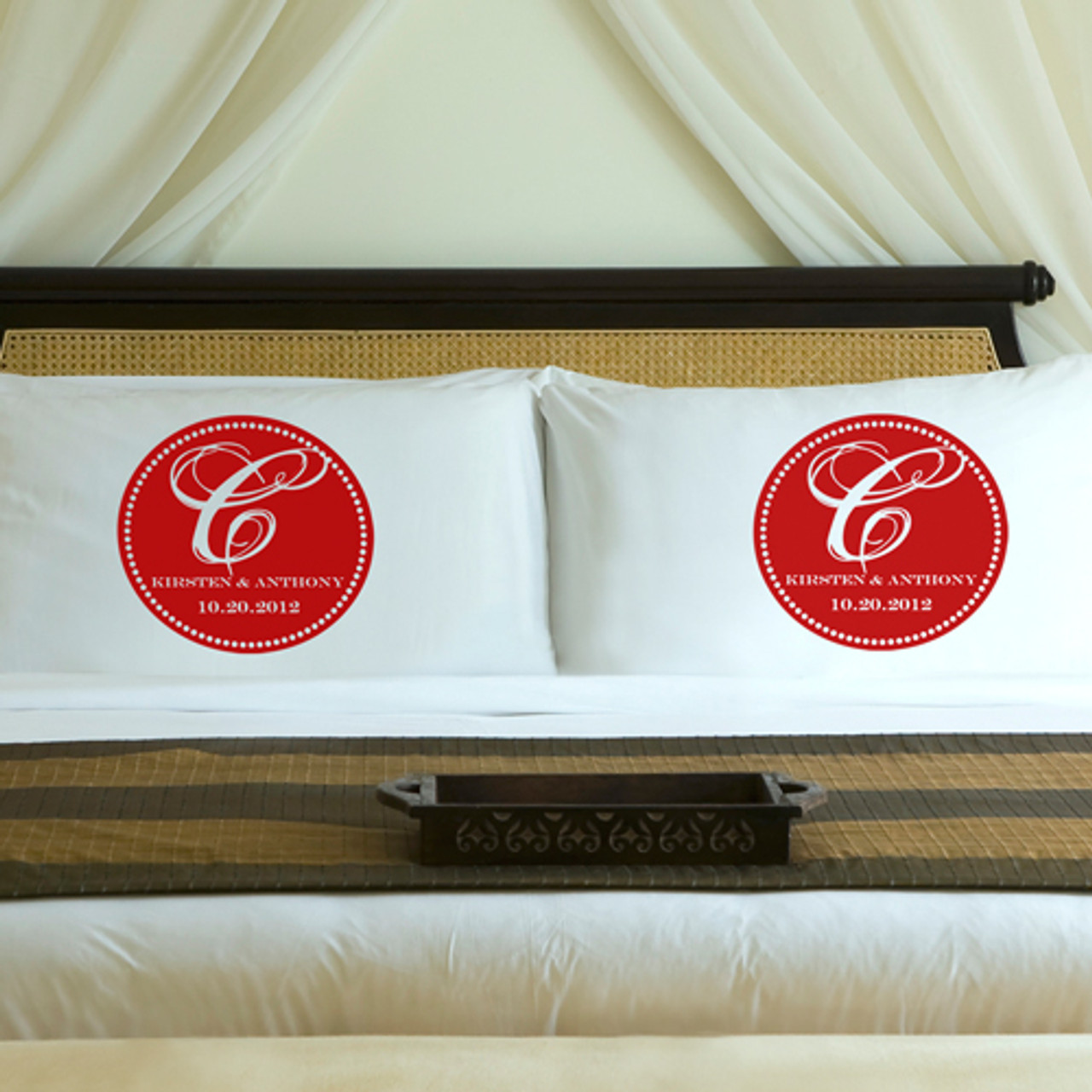 Personalized Couples Monogrammed Pillowcases