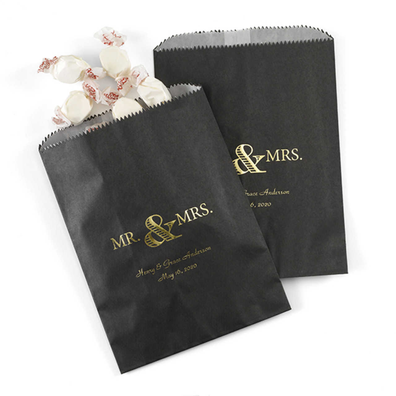 Personalized Golden Anniversary Treat Bags - Set of 50