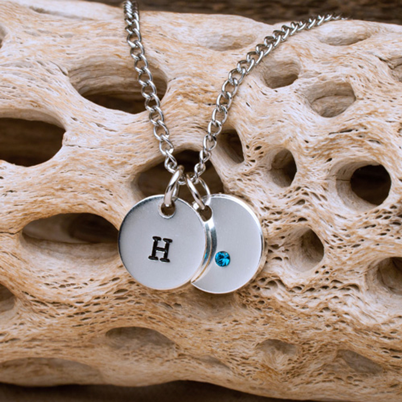 Hand Stamped Personalized Anniversary Charm Necklace