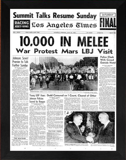 Framed Newspaper From 1970 For Your 50th Anniversary