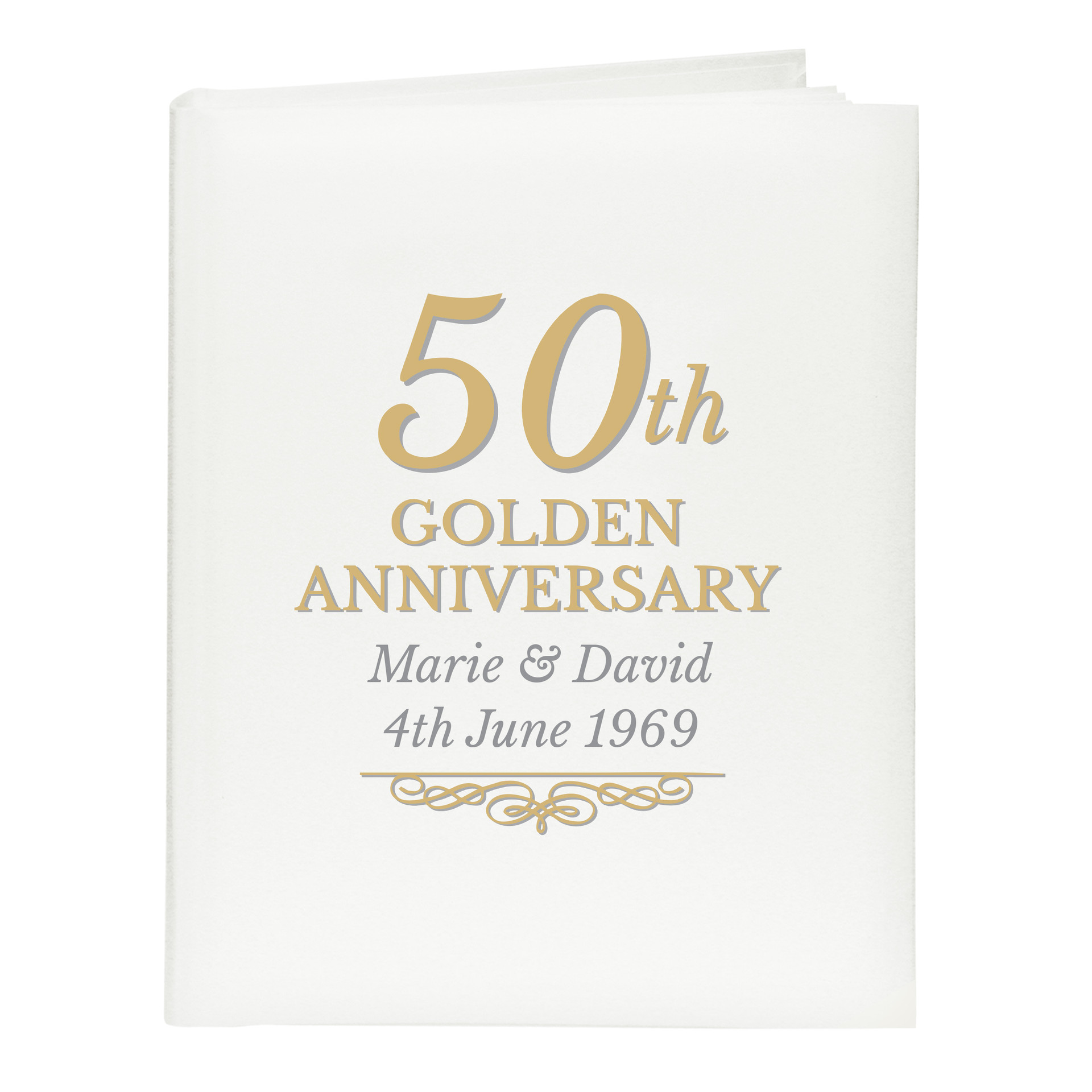 Engraved Golden Anniversary Photo Album