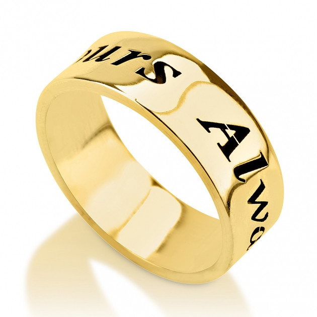 Husband's 14K Gold Anniversary Message Ring Anniversary Gifts By Year