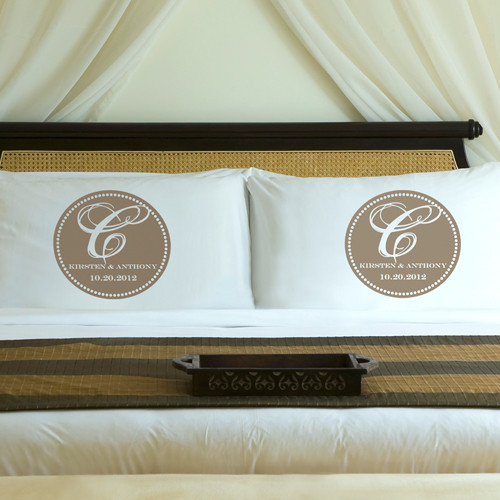 Personalized Couples Monogrammed Pillowcases