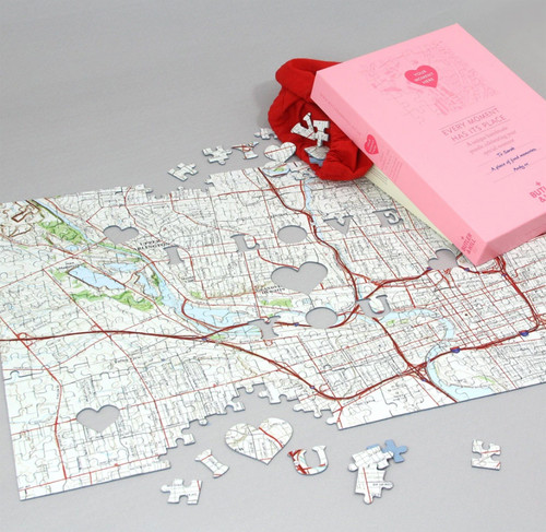 Personalized where we first met jigsaw puzzle with gift box