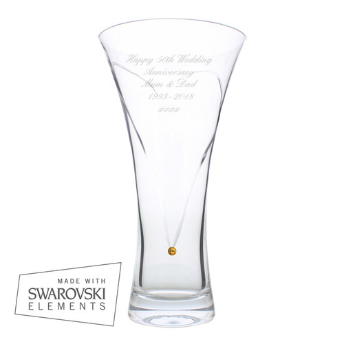 personalized 50th anniversary vase