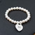 Personalized Forever Pearl and Heart Bracelet