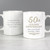 Personalized 50th Anniversary Mugs with customized message