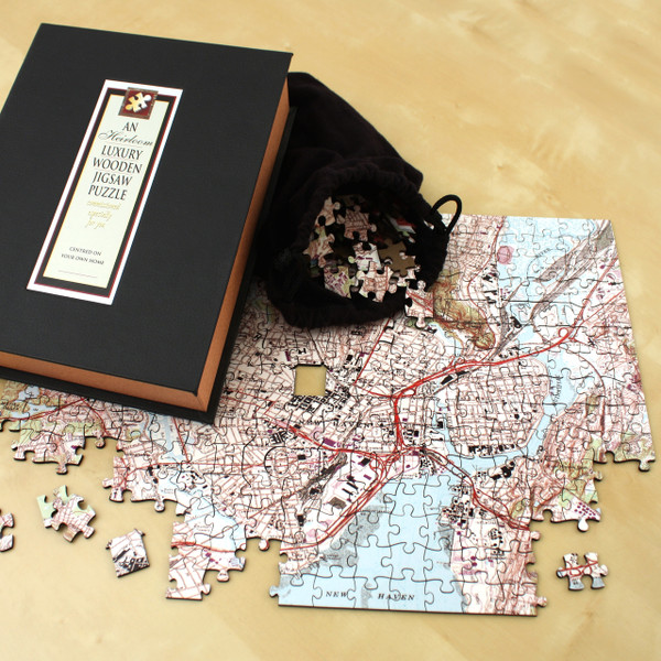 Wooden Anniversary Jigsaw Puzzle Map