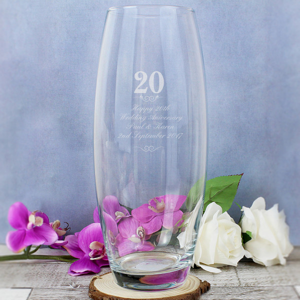 Personalized 20th Anniversary Vase