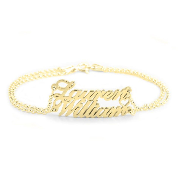 Couple's Gold Name Bracelet