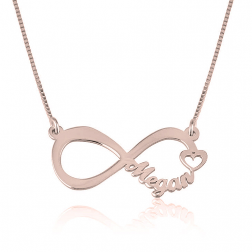 Personalized Rose Gold Heart Necklace