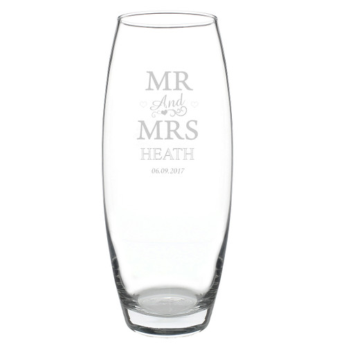 Personalized Mr & Mrs Anniversary Vase