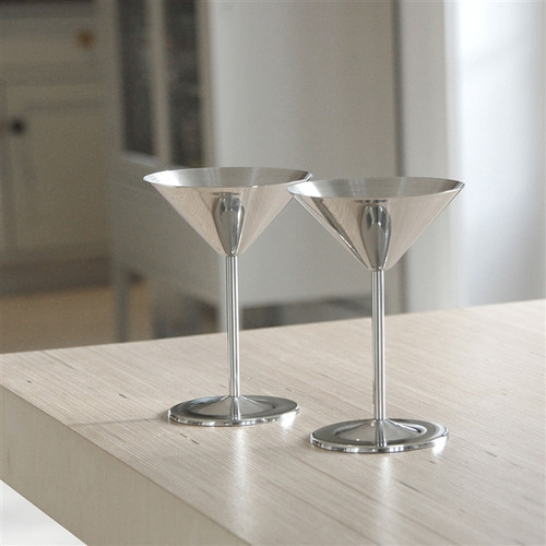Stainless Steel Cocktail Glasses