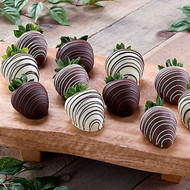 A dozen chocolate dipped strawberries with Free delivery for your Anniversary