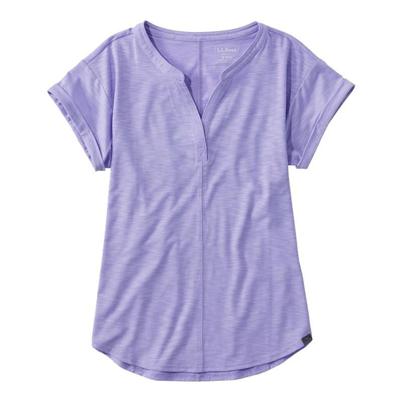L.L.Bean Women's Streamside Tee Splitneck Short Sleeve