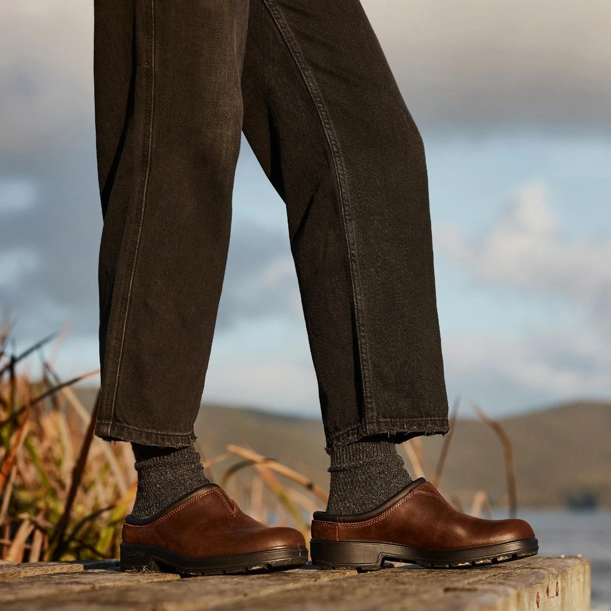 Blundstone/ ORIGINALS CLOG アンティークブラウン Blundstone Men's Premium Leather Clogs