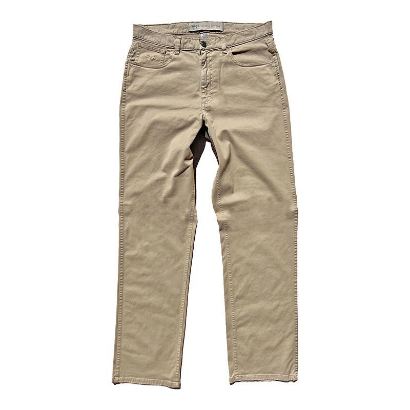 パンツ SACRA RUCKLED FINISH COTTON PANTS Coastal Cotton Five Pocket Stretch Twill Pant - 34