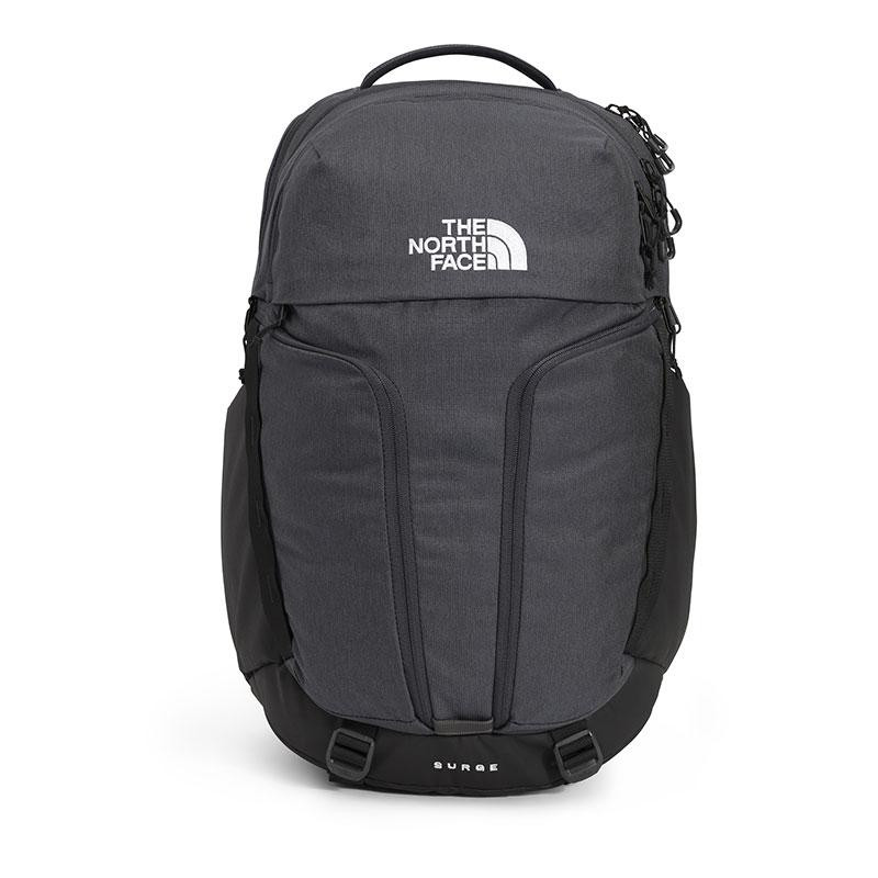 The North Face Surge Backpack, Asphalt Grey Light Heather / TNF Black The North Face Surge Backpack, Asphalt Grey Light Heather / TNF Black