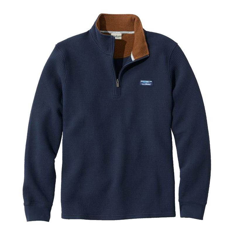 L.L.Bean Men's Lakewashed Double-Knit Quarter Zip