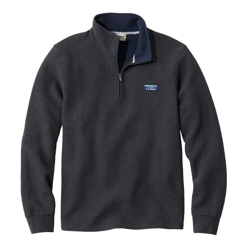 L.L.Bean Men's Lakewashed Double-Knit Quarter Zip