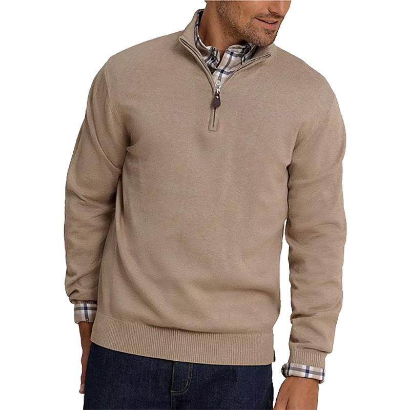Southern Tide Men's LS Whitehaven Heather Quarter Zip Sweater