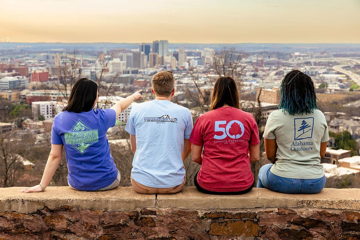  Alabama Outdoors Comfort Colors 50th Anniversary Mountain Range Non-Pocket Short Sleeve T-Shirt 