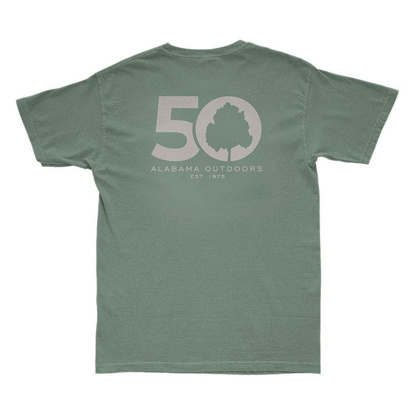  Alabama Outdoors Comfort Colors 50th Anniversary Non-Pocket Short Sleeve T-Shirt 