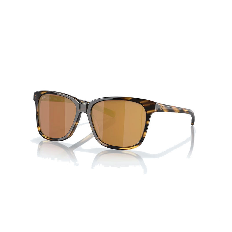 Costa Del Mar May Sunglasses, stylish sunglasses with tortoiseshell frame and polarized brown lenses.