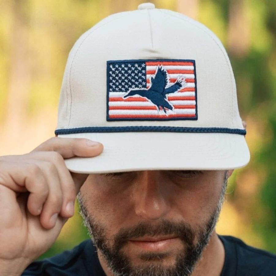  Burlebo American Flag Duck Cap 