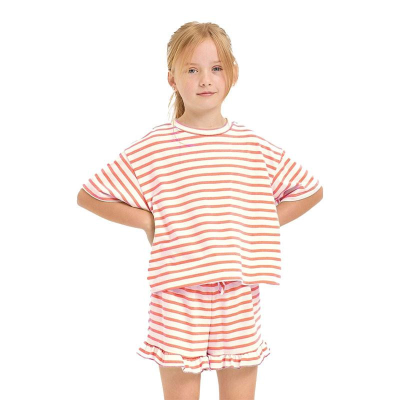  Good Girl Stripe Ruffle Short 