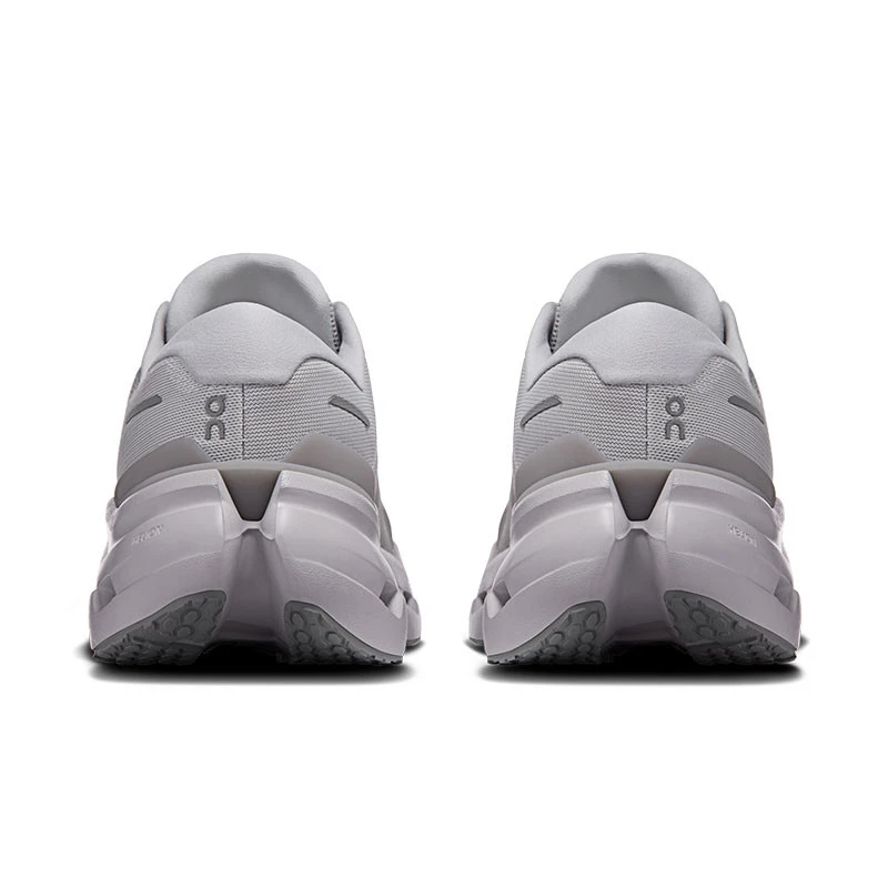 On Cloudrunner 3 Men's Running Shoes, rear view showcasing lightweight grey sneaker design with cushioned soles and breathable upper material.
