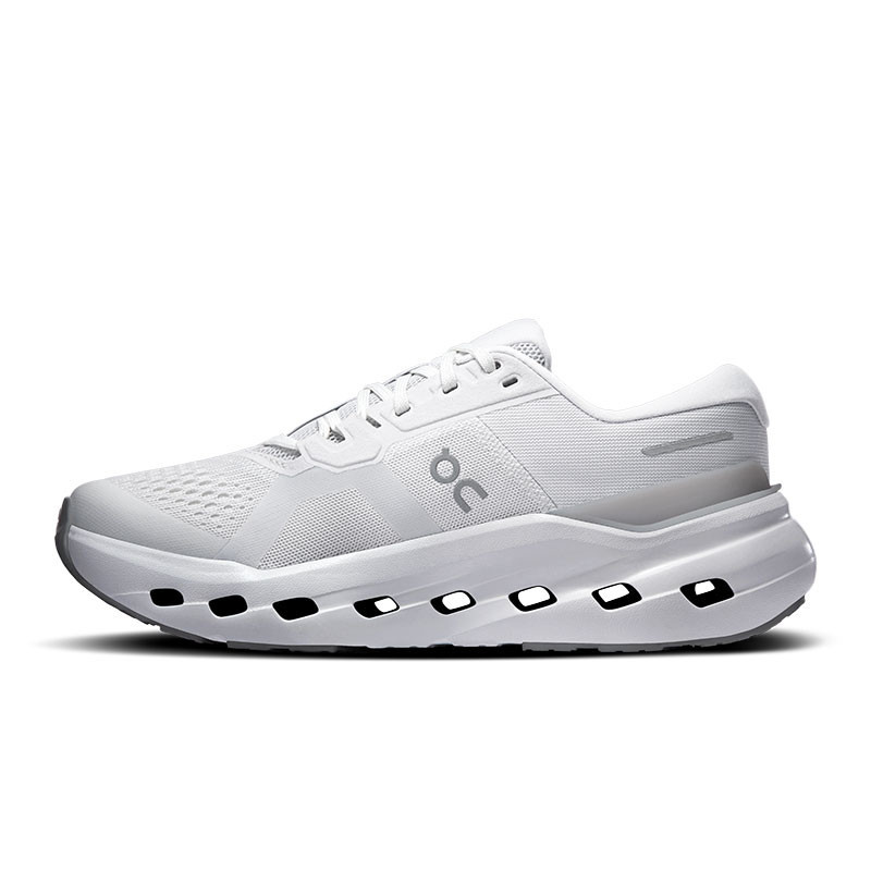 On Cloudrunner 3 Women's Running Shoes, white athletic running shoe with cushioned sole and breathable material for women.